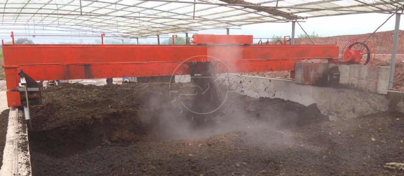 Powerful Shunxin Wheel Turner for a large composting project in Korea