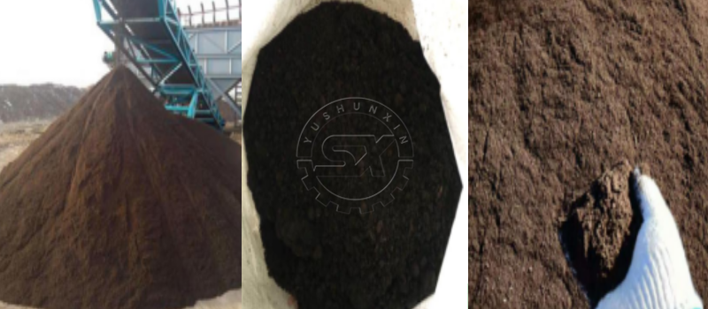 Chicken Sheep Cow manure material powder after composting process
