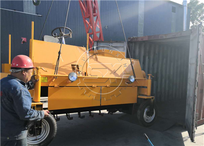Moving Type Compost Turner for vermicompost process delivered to India