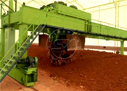 Shunxin Powerful Wheel-disc Compost Turner manages large scale composting for Ukraine project