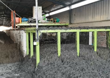 Fine and well composting with Shunxin Groove Compost Turner in Myanmar organic fertilizer project