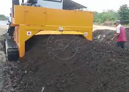 III. 3. Indonesian customers are very satisfied with Shunxin Crawler Compost Turner working at site