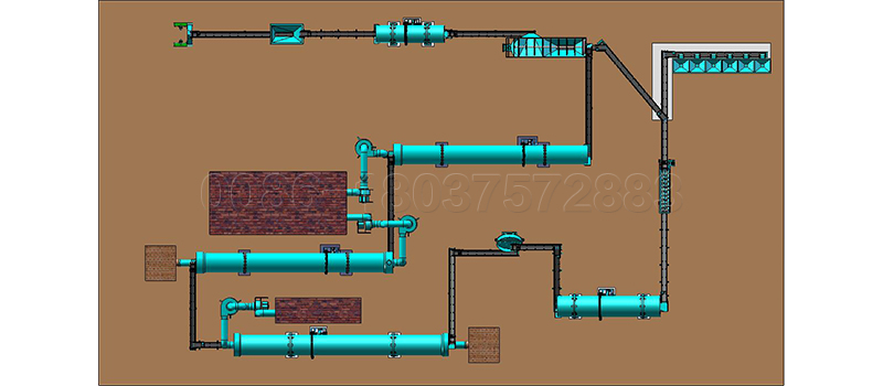 20 ton per rotary drum granulator production line