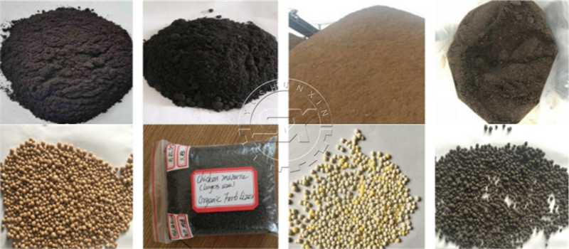 Commonly-seen Powdery and Granular Organic Fertilizer Products