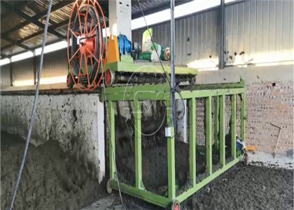 Composting process in the channel for medium capacity of raw material